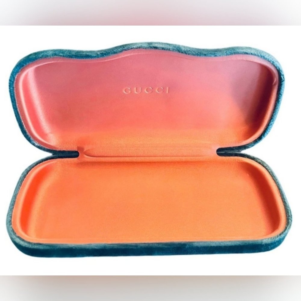 Gucci Sunglasses Gold Glitter Cat Eye Square GG0281SA 004 50-23-146 - Picture 15 of 15